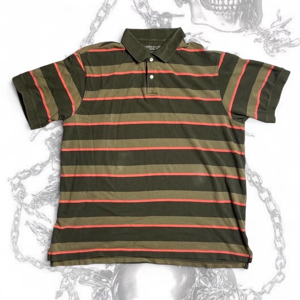 Green Striped Polo Shirt